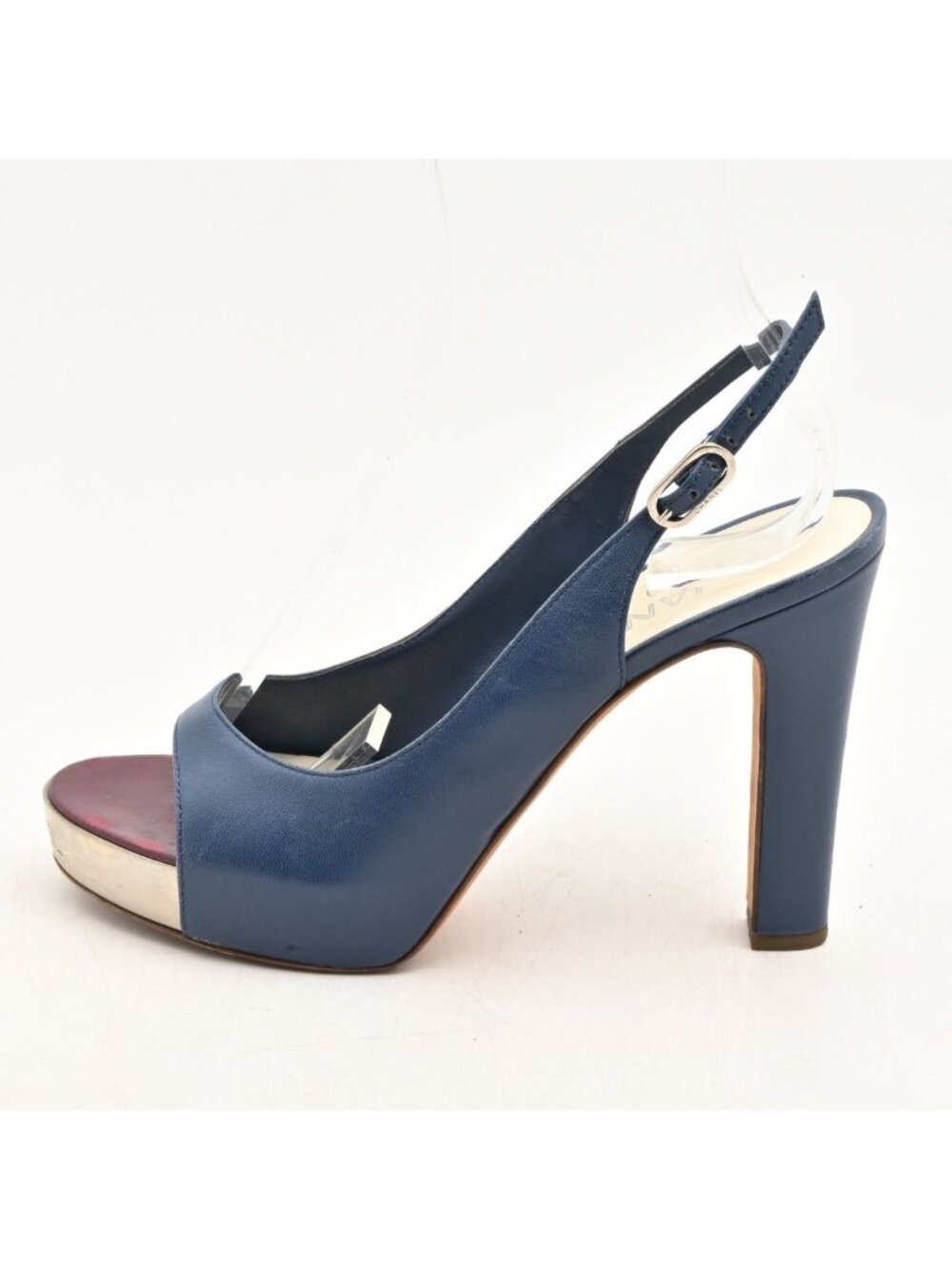 Chanel Sandals Navy Lambskin